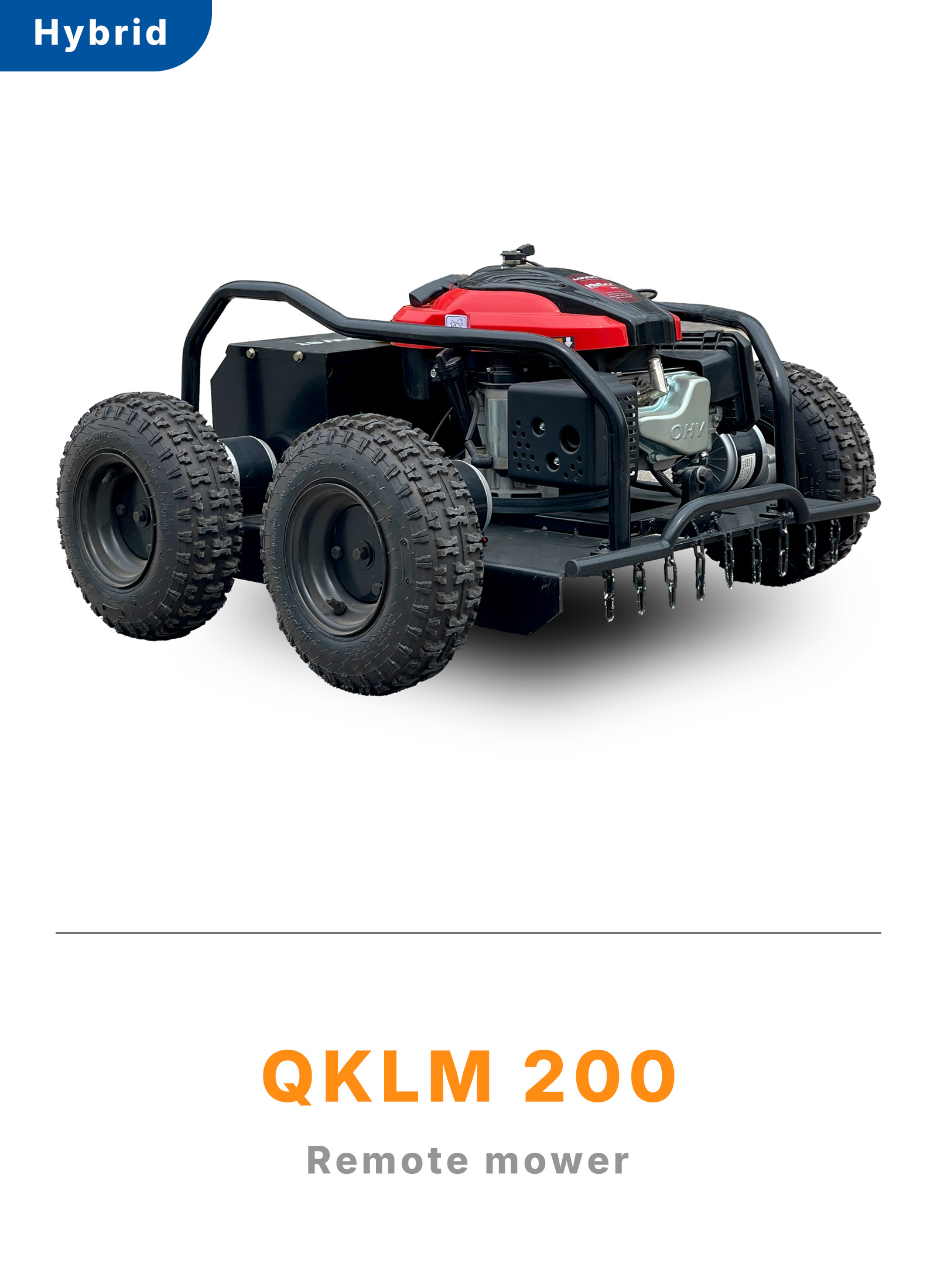 QKLM200 Tondeuse à gazon télécommandée sur roues - Tondeuse robotisée de qualité professionnelle par le fabricant leader Qingke